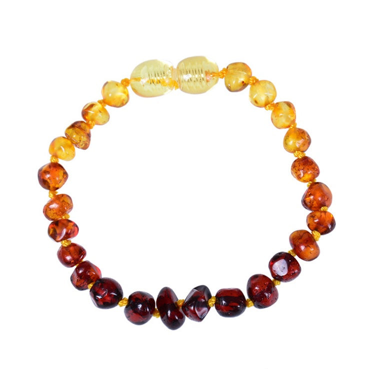 Baltic natural amber baby bracelet Infant child teething diy irregular amber bracelet