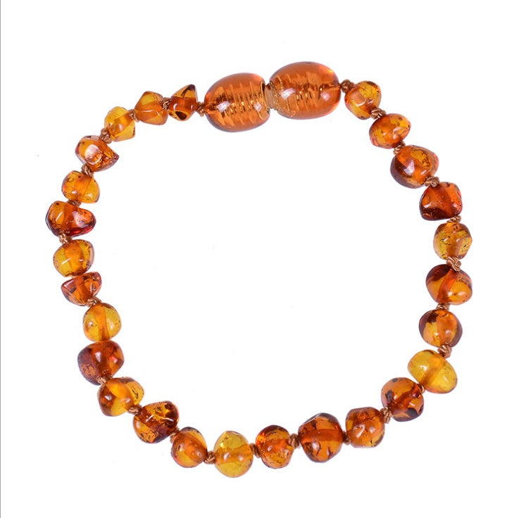 Baltic natural amber baby bracelet Infant child teething diy irregular amber bracelet