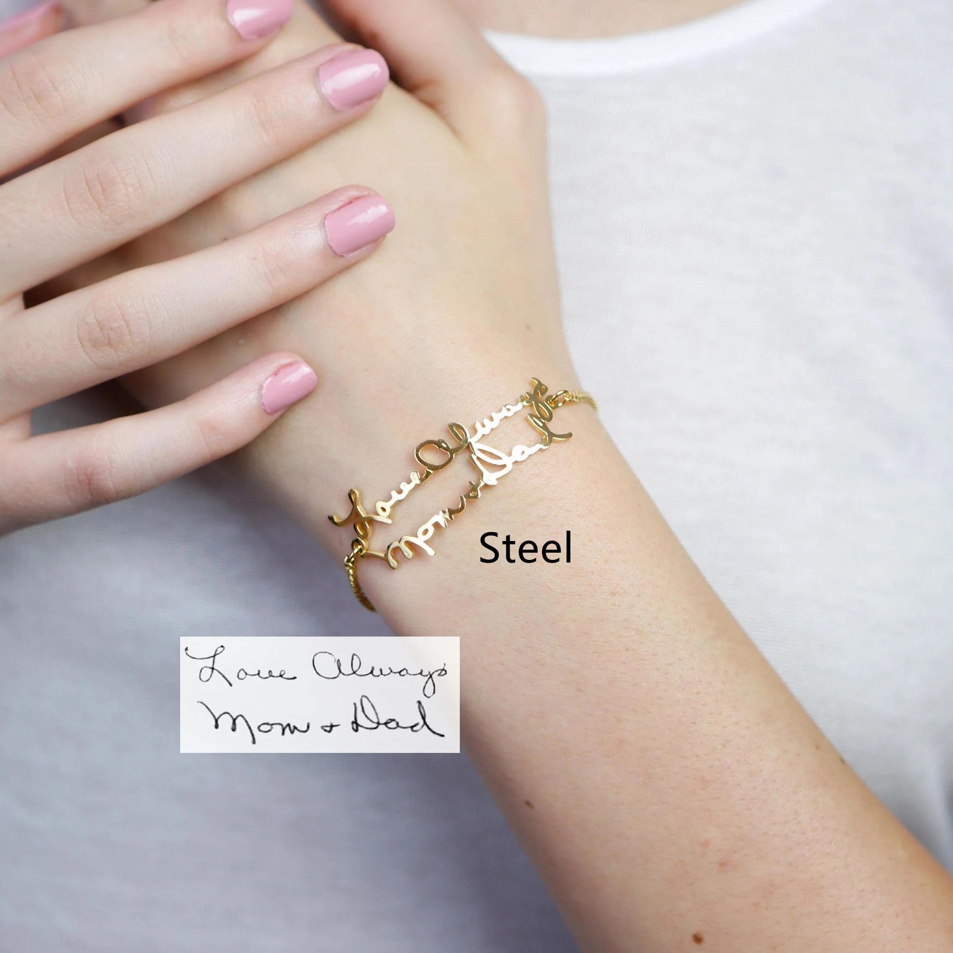 Stainless Steel Alphabet Name Bracelet