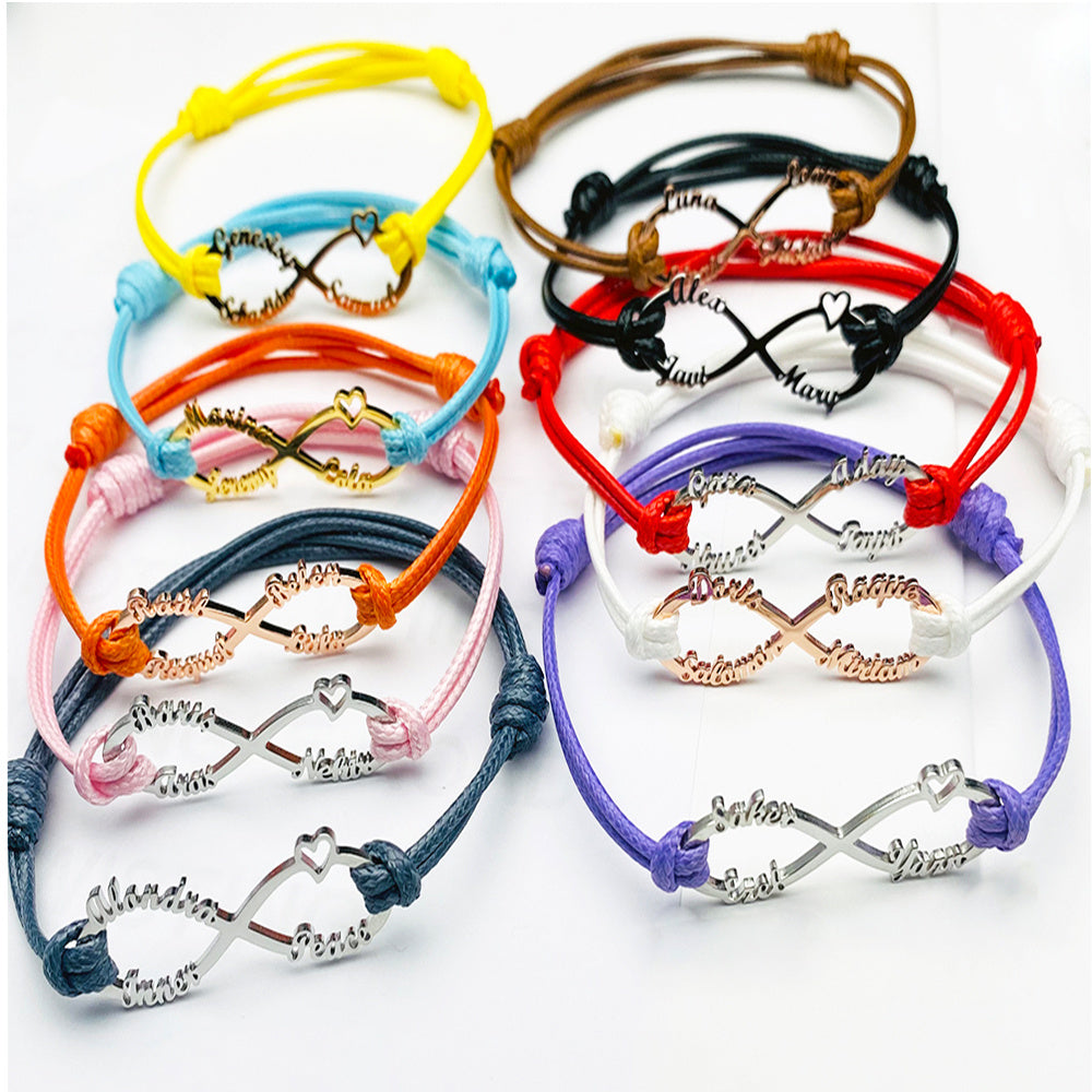 Tangula Personalized Name Bracelet Mom Infinity