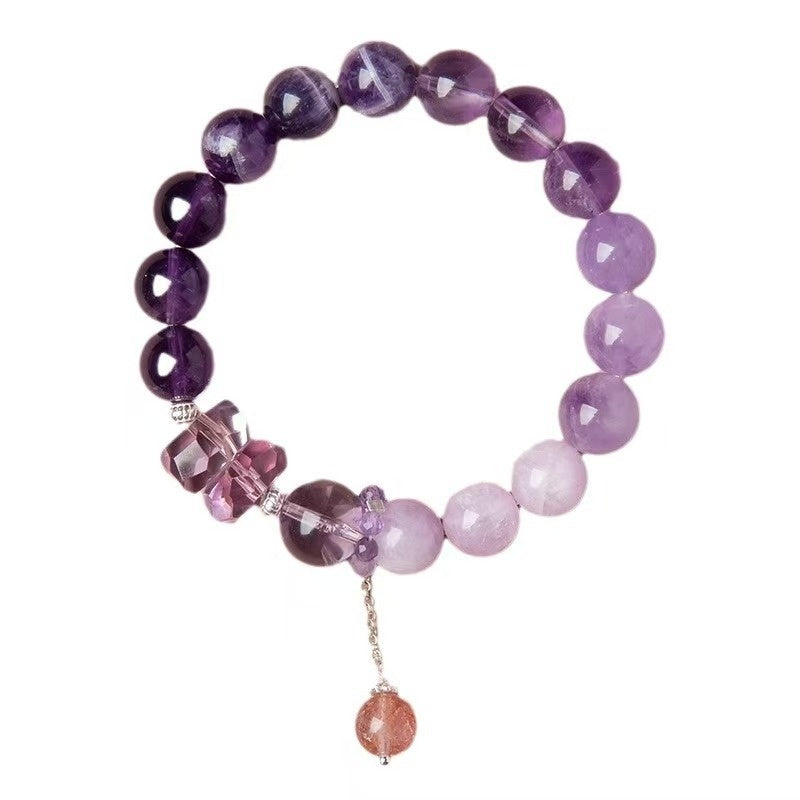 Nine Purple Fire Bracelet Female Amethyst Birth Year Duobao New Chinese Bracelet