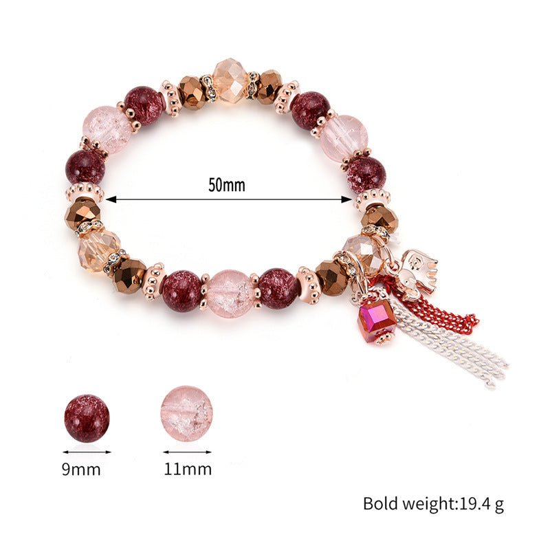 Baby Elephant Pendant Fashion And Exquisite Versatile Bracelet