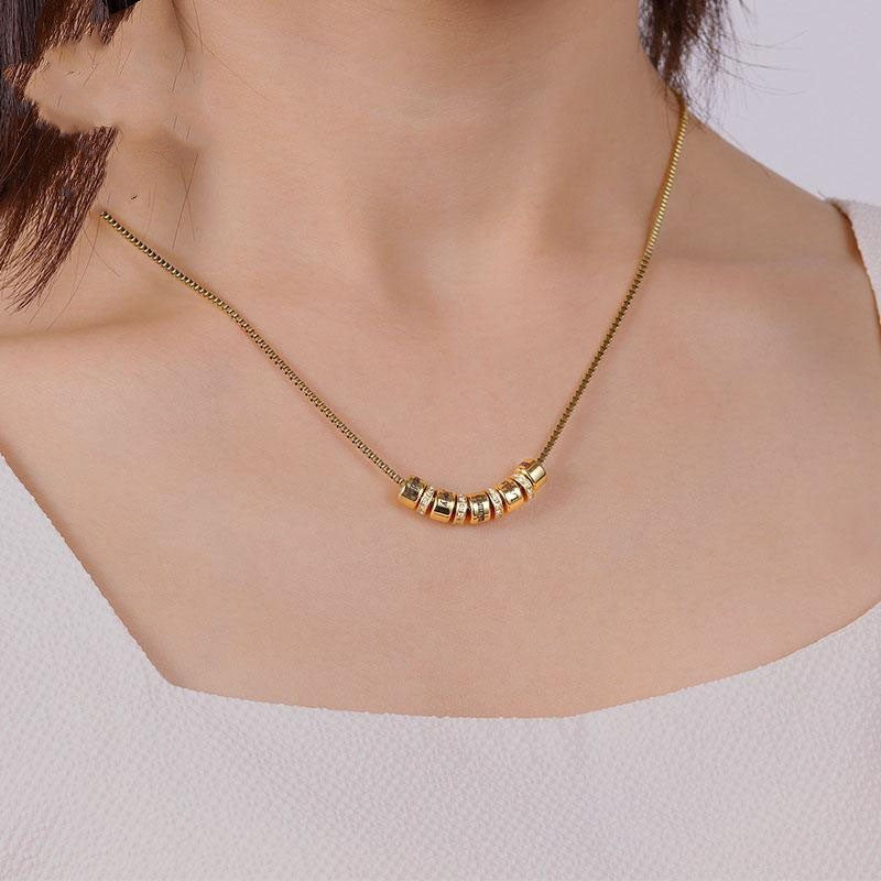 Engraved DIY Family Name Women's Necklace