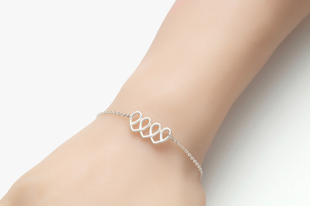 Geometric Mother And Baby Giraffe Bracelet