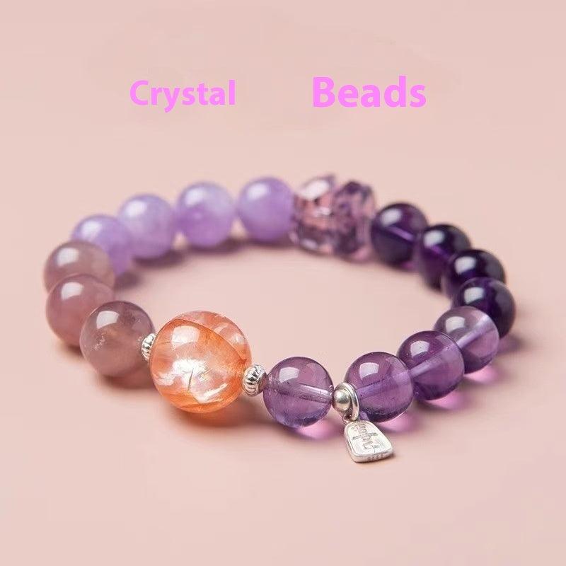 Nine Purple Fire Bracelet Female Amethyst Birth Year Duobao New Chinese Bracelet