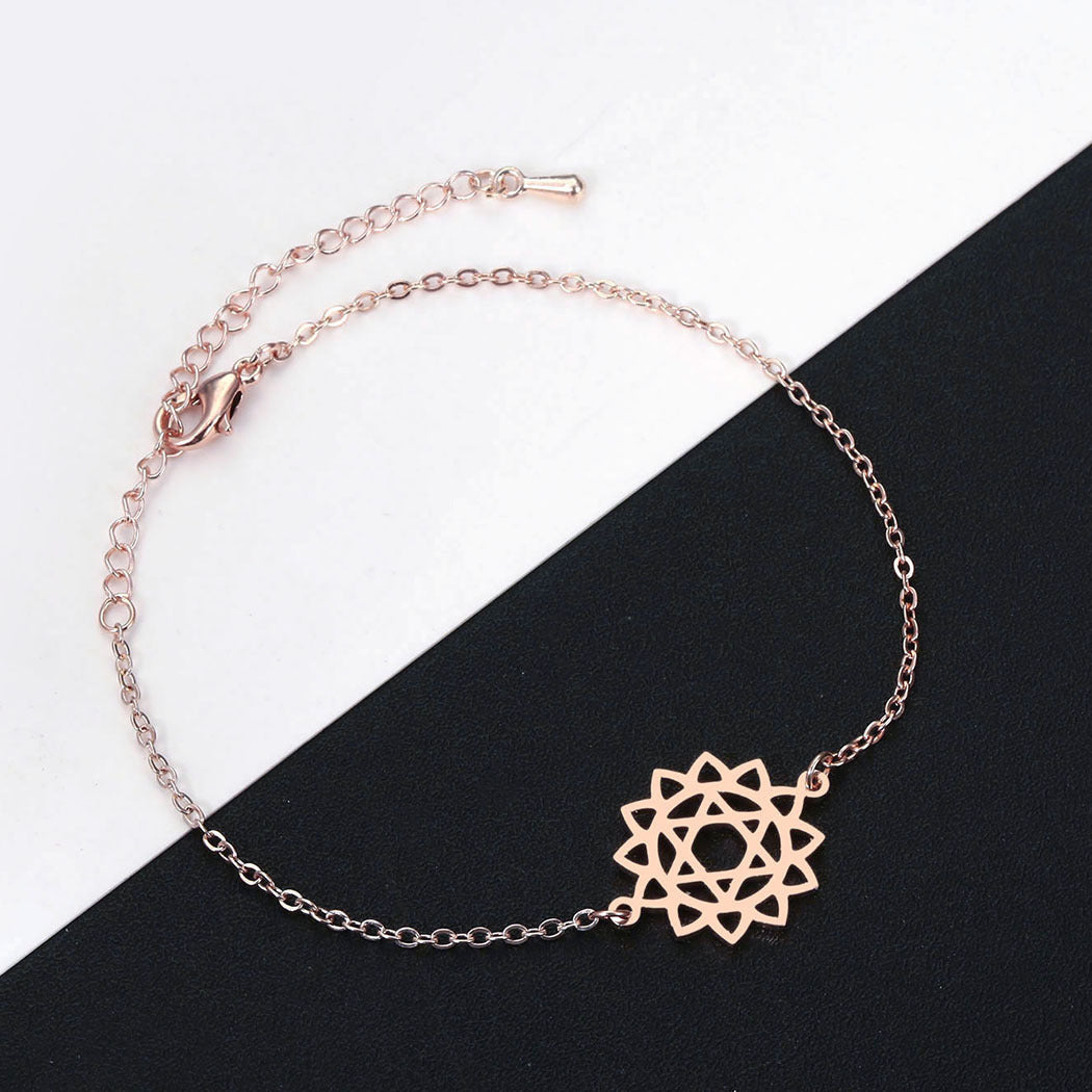 Geometric Mother And Baby Giraffe Bracelet