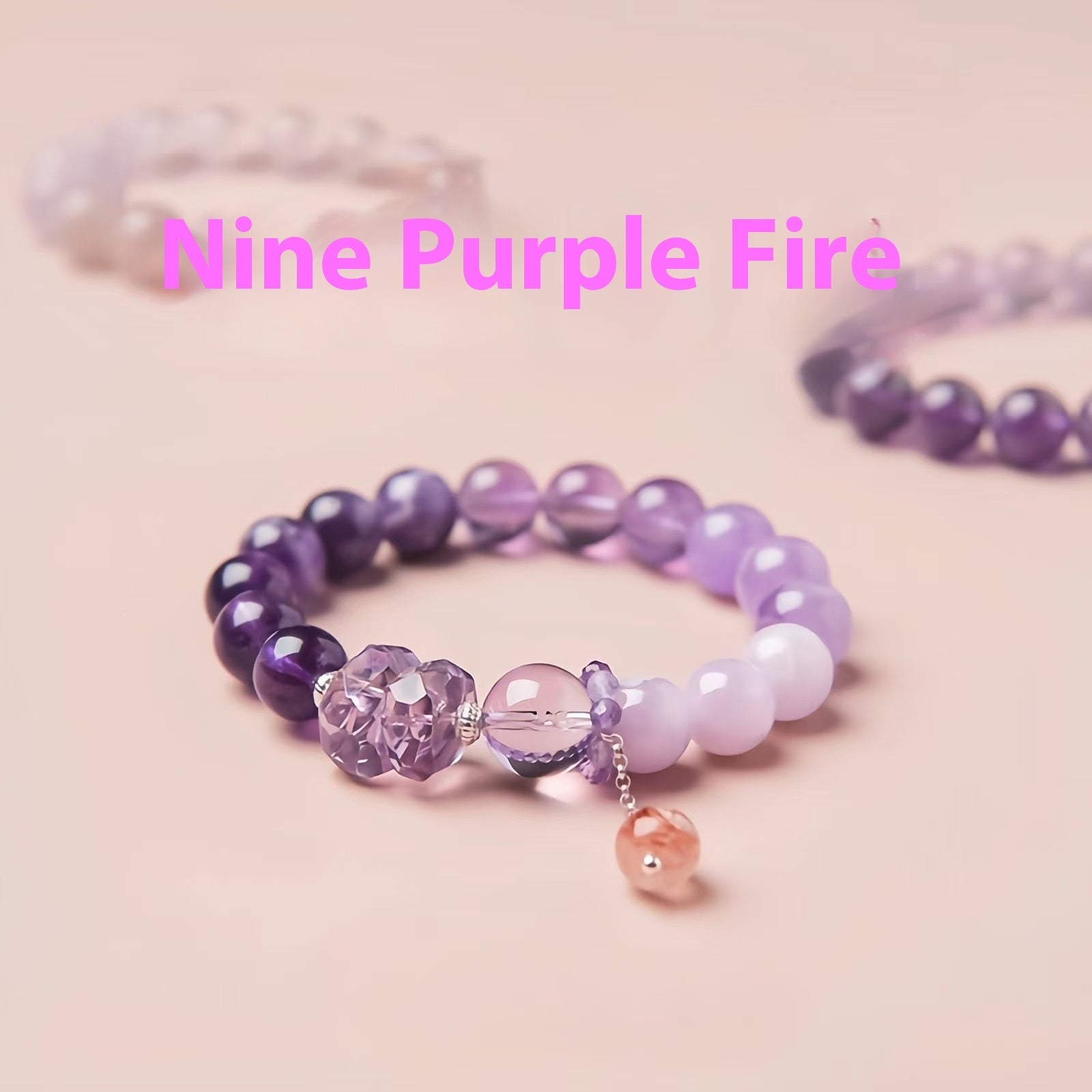 Nine Purple Fire Bracelet Female Amethyst Birth Year Duobao New Chinese Bracelet