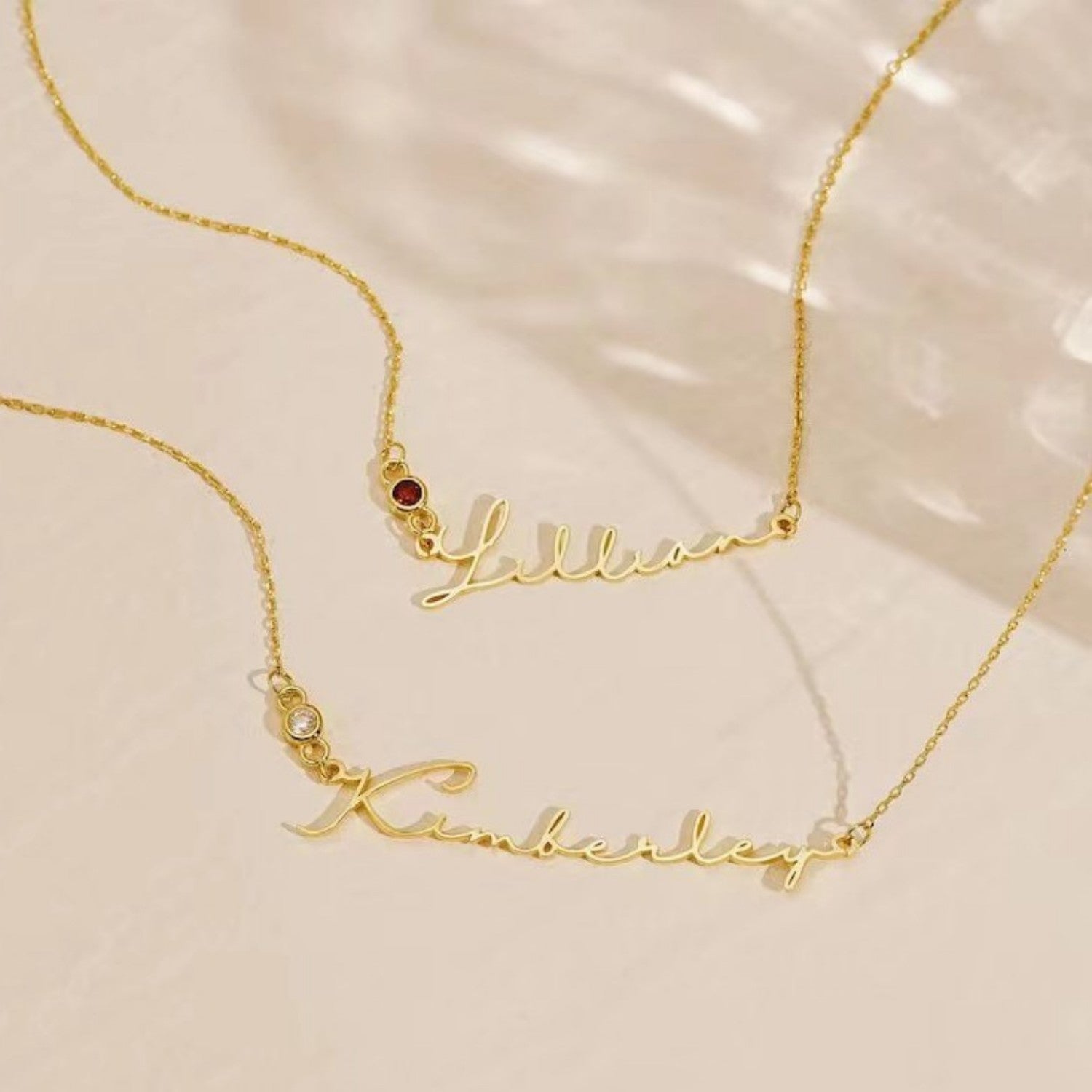 DIY Birth Stone Personalized Stainless Steel Necklace