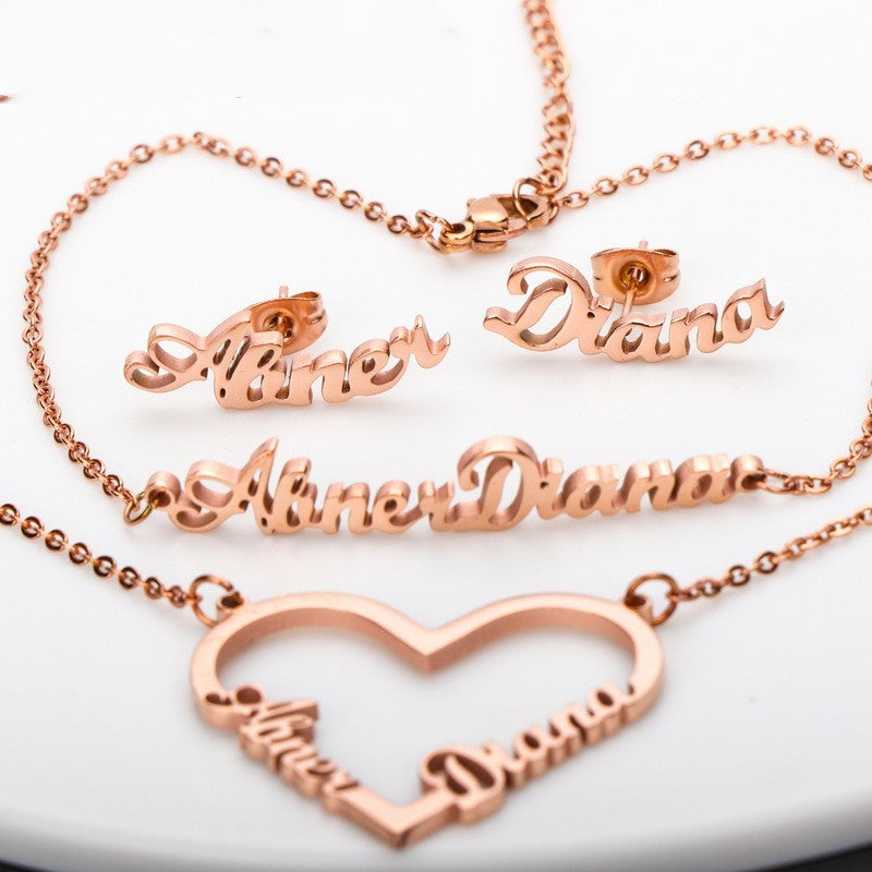 Name Earrings With Engraved Characters Are Versatile And Minimalist