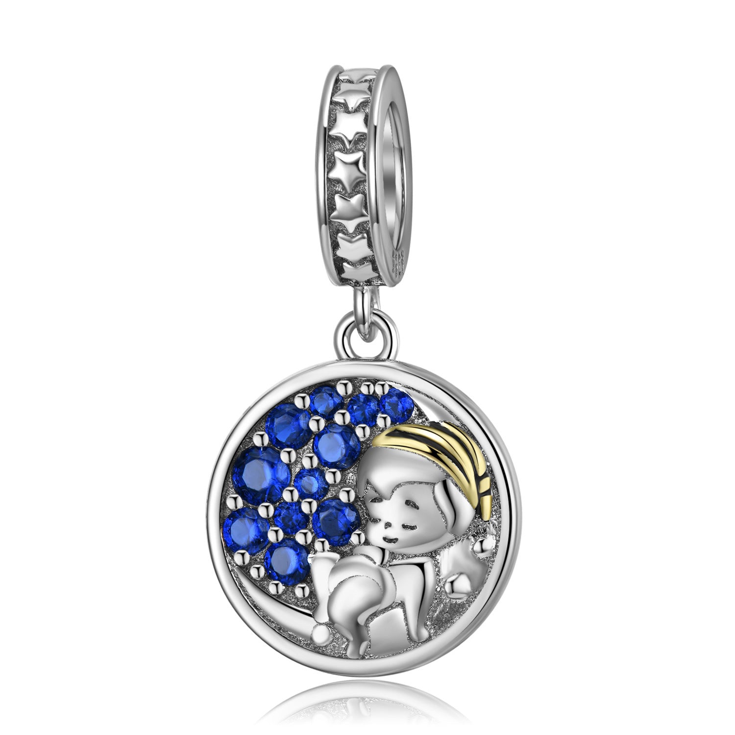Sleeping Baby Pendant 925 Sterling Silver Mother's Day Necklace Bracelet Diy Accessories Beads