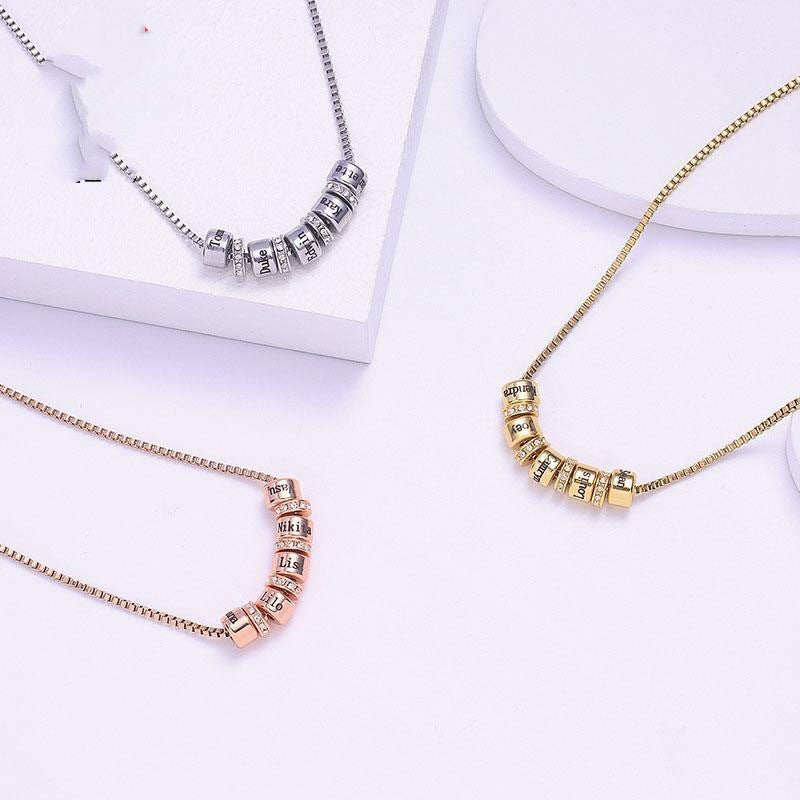 Engraved DIY Family Name Women's Necklace