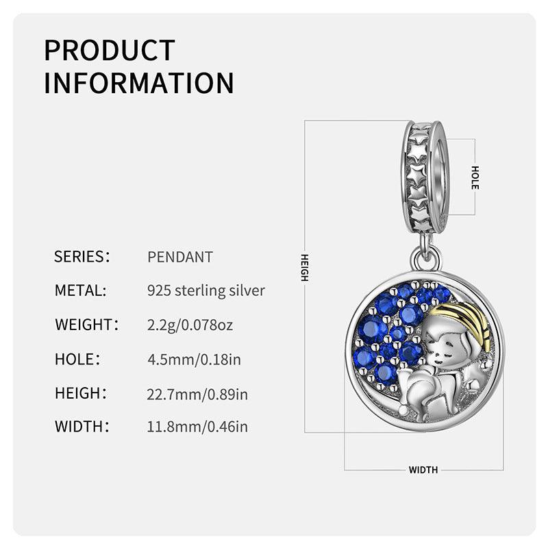 Sleeping Baby Pendant 925 Sterling Silver Mother's Day Necklace Bracelet Diy Accessories Beads
